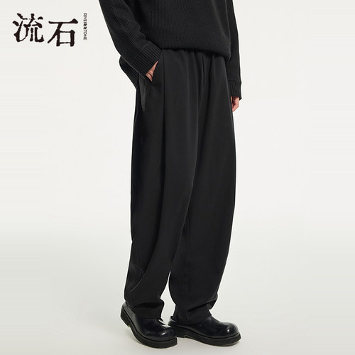 商场同款流石男装弯刀休闲长裤子