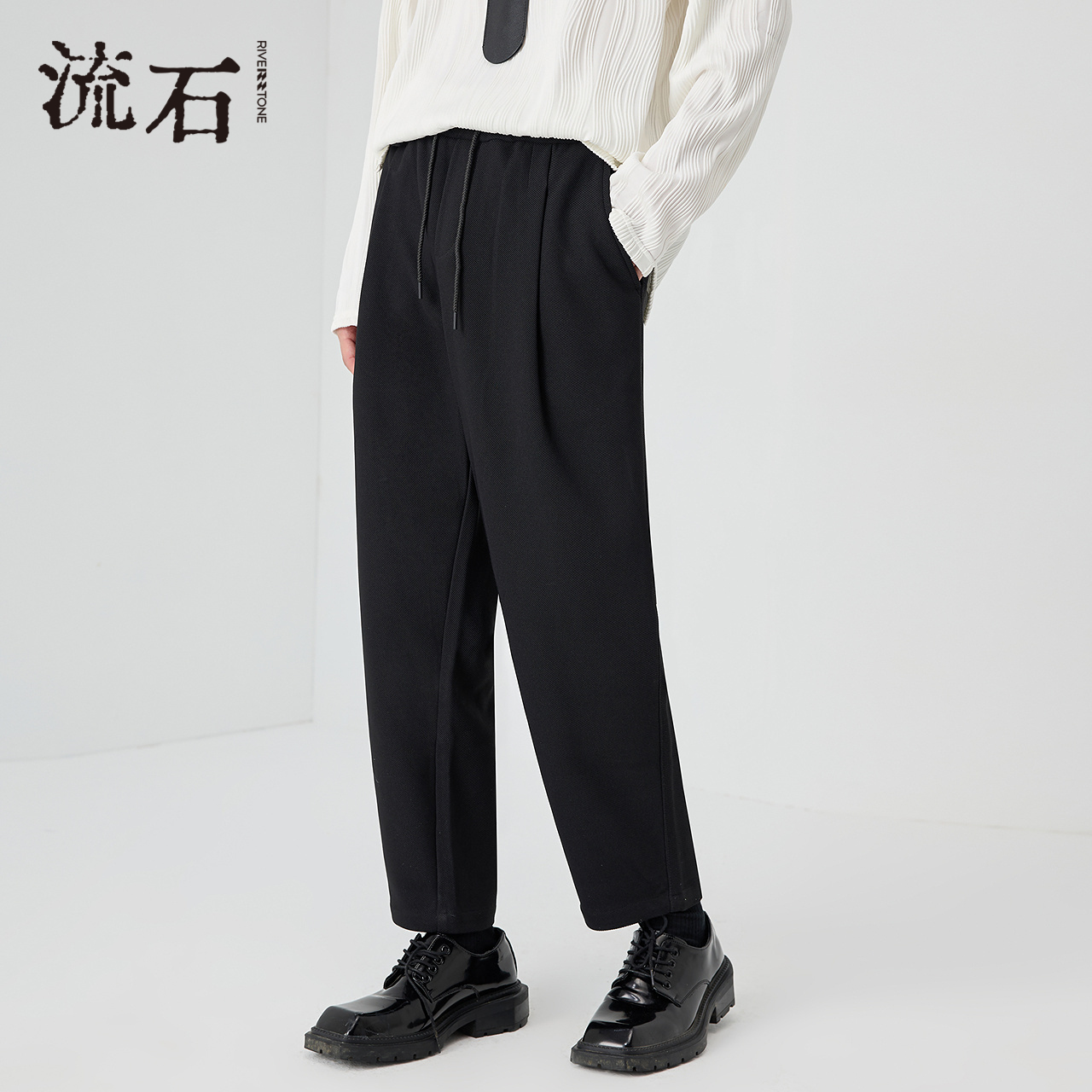 商场同款流石男装设计感九分裤