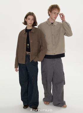 riverstone男女同款经典格子翻领外套2026年春季新款百搭简约夹克