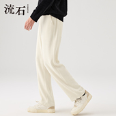 保暖宽松灯芯绒直筒休闲裤 男士 2026年新款 流石男装 春季 厚款 长裤 子