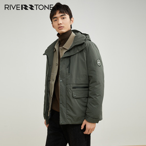 户外连帽短款羽绒服男Riverstone