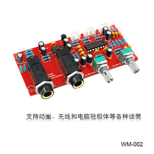 回音混响板KTV卡拉OK延时 发烧级HIFI单电源PT2399麦克风放大数码