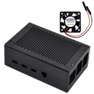 树莓派4B/3B+铝合金网格外壳 Raspberry pi 3B金属机壳保护壳