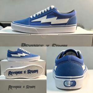 正品经典REVENGE X STORM闪电火焰帆布鞋复仇风暴百搭滑板街舞潮