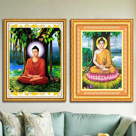 青飞新佛缘十字绣释迦摩尼佛如来佛祖越南菩提树释迦牟尼佛钻石画