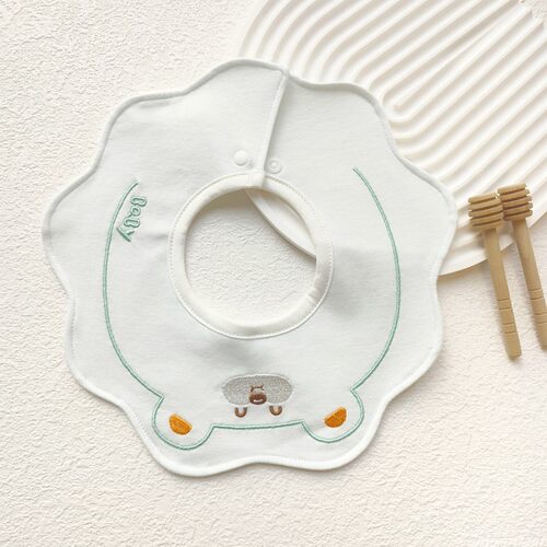 婴儿a类纯棉防水360口水巾