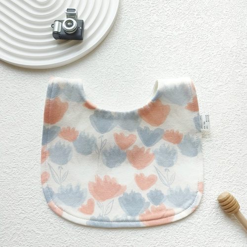 婴儿纯棉防水口水巾0-3岁U型围嘴