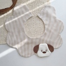 婴儿童双面图案纯棉加宽加大口水巾宝宝360度a类全棉立体玩偶围嘴