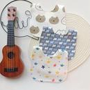 U型婴儿纯棉防水围嘴防吐奶接口水巾a类宝宝全棉可调节围兜围巾