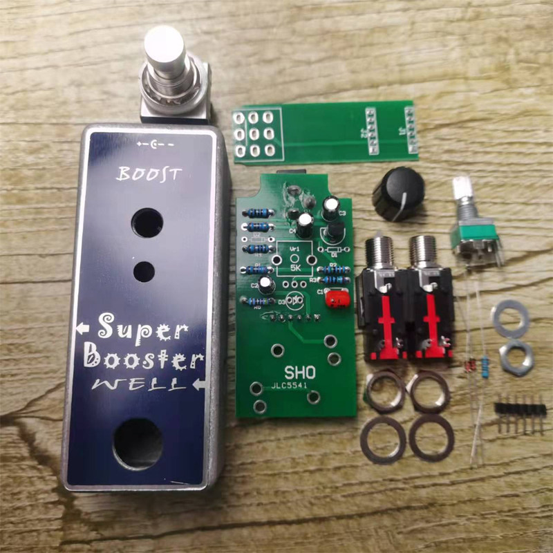 电吉他SHO单块效果器激励推子Super hard on套件DIY手工booster - 实物图