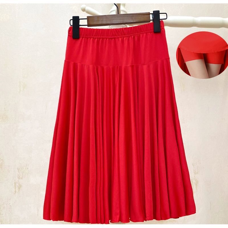 新款广场舞裙子舞蹈裙半身裙广场舞服装裙子交谊舞蹈裙跳舞中长裙