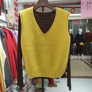 2026春季女长袖圆领打底衫t恤纯色简约上衣毛衣针织背心两件套装