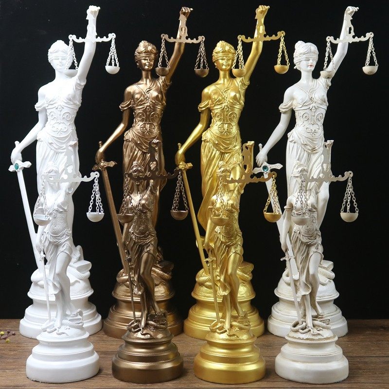 正义风律师事务所树脂摆件雕塑像