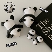 可爱熊猫鞋 花套装 diy竹可拆卸鞋 croc适配洞洞鞋 扣趴趴熊拖鞋 配饰