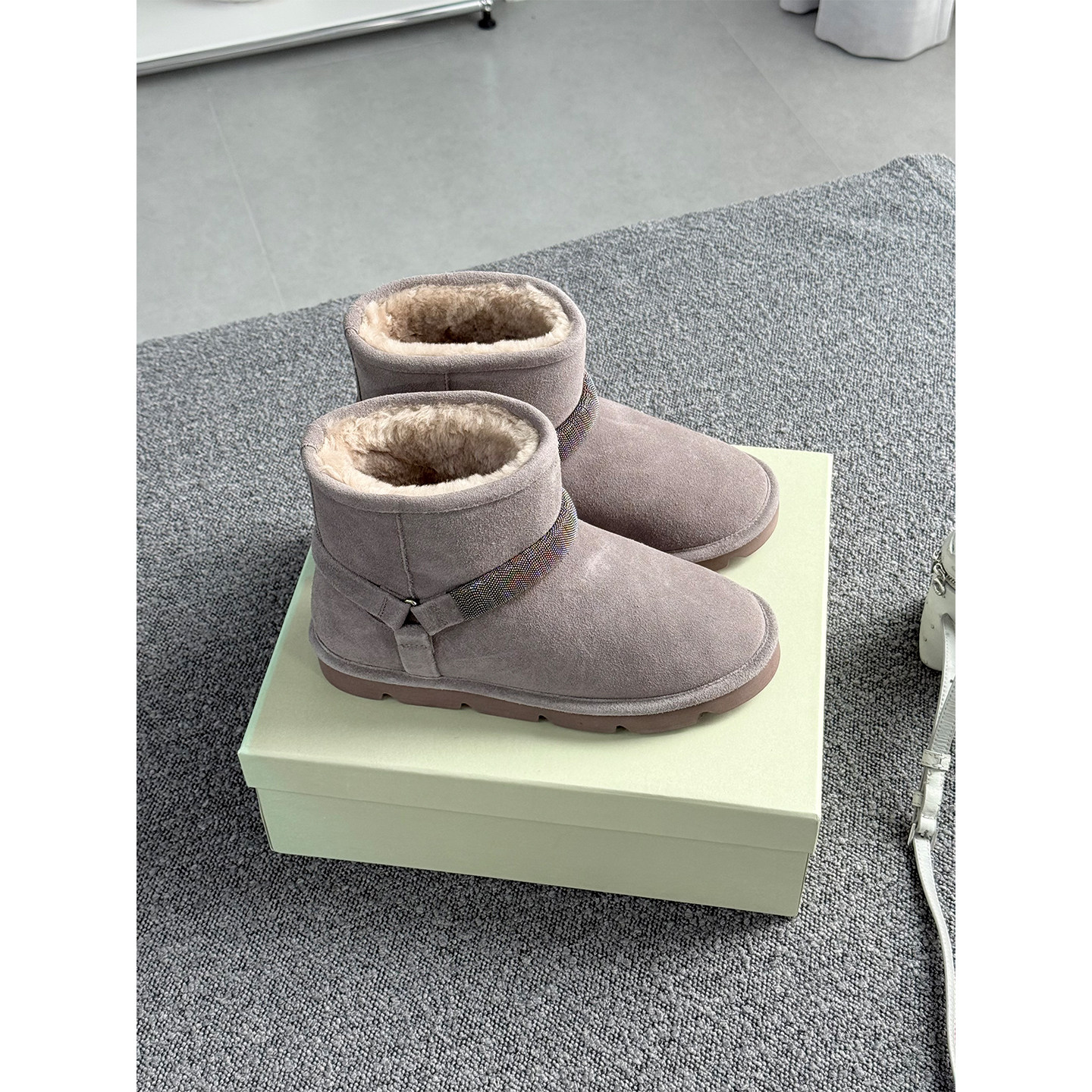 ALIN 意式BC女款澳洲进口羊毛牛反绒保暖防滑温暖舒适雪地靴,女鞋,时尚雪地靴,淘宝优惠券,粉丝福利购,淘宝优惠卷