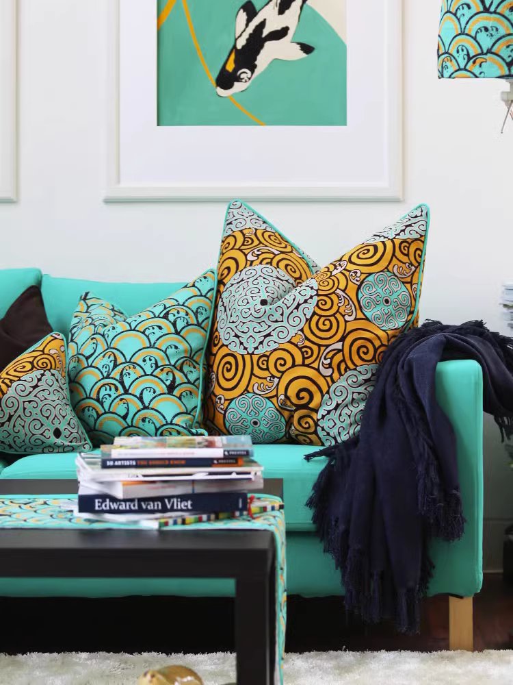 汉尚靠垫棉沙发抱枕套床头靠枕