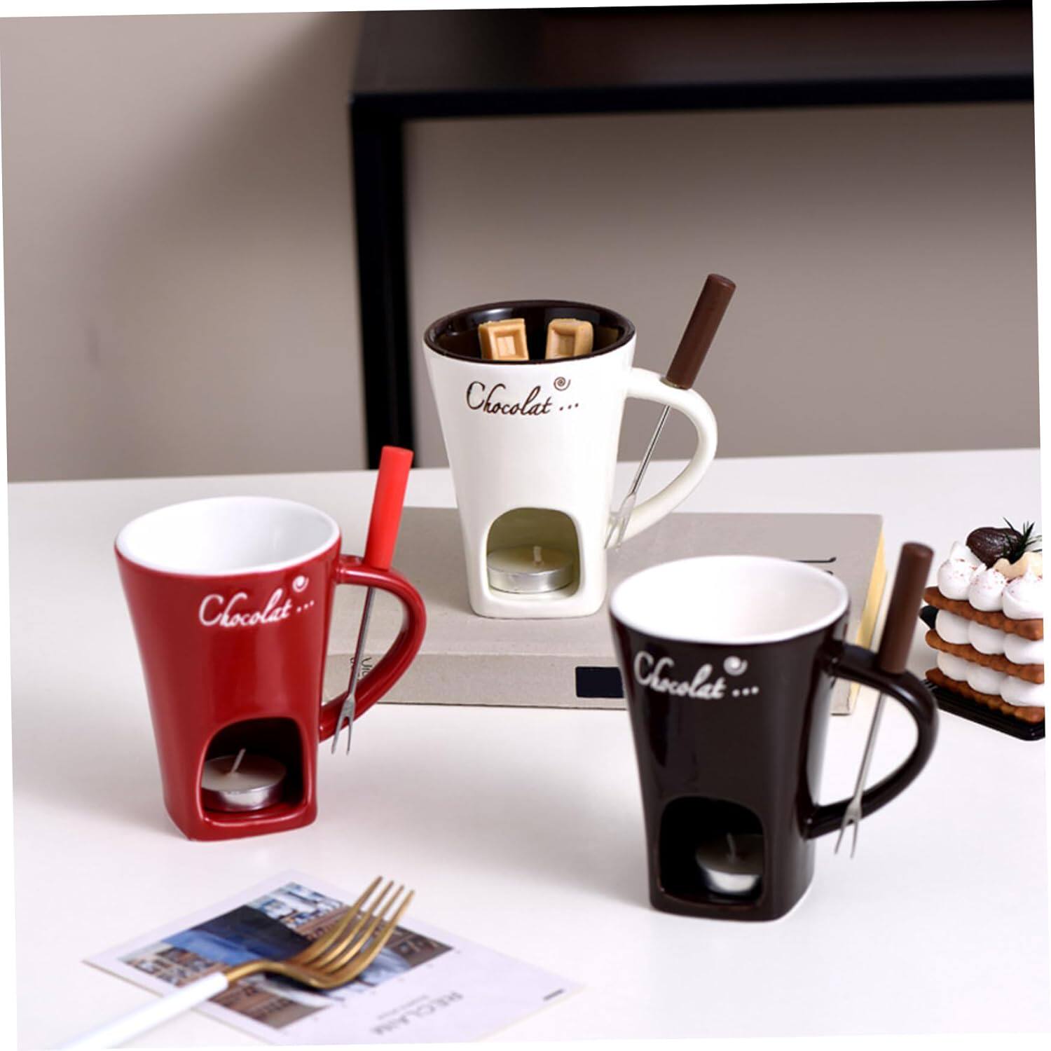 情侣杯陶瓷马克杯巧克力火锅杯熔化杯创意礼品杯冰淇淋杯生日礼物