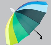 16骨自动彩虹伞免持双人防风长柄雨伞不滴水防水套伞定制logo印字
