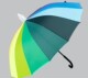 16骨自动彩虹伞免持双人防风长柄雨伞不滴水防水套伞定制logo印字