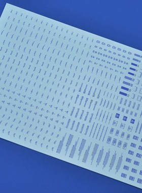 AW136/AW137/AW138/AW139 A.W 钢魂 通用细部装饰蓝金水贴改造件