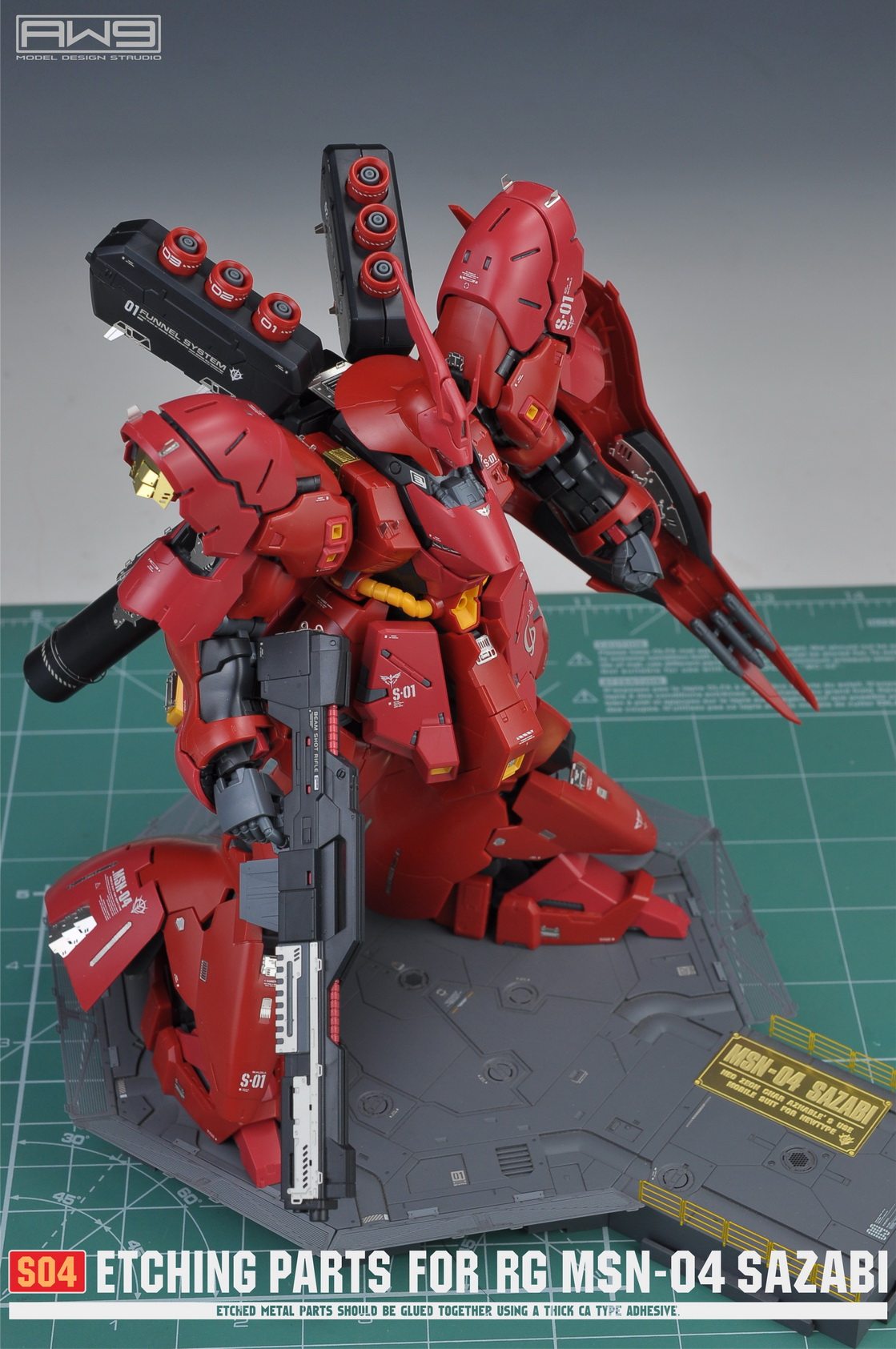 S04   RG MSN-04 SAZABI 沙扎比 沙煞比 蚀刻片水贴改造 套装