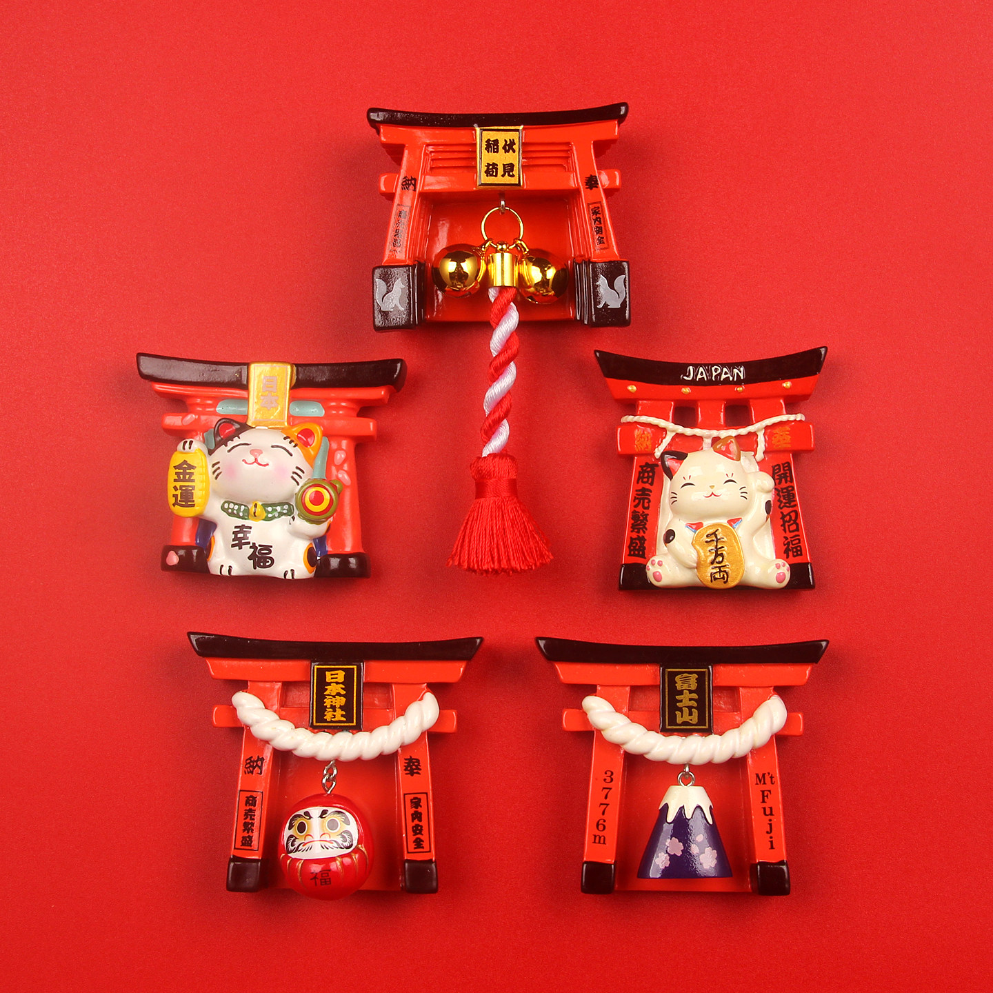 创意日本立体冰箱贴磁性贴纪念品