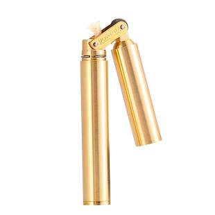 个性煤油打火机迷你香烟型小巧黄铜创意细一根盘龙双截棍子复古男