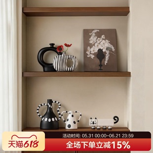 贝汉美中古风电视柜餐边柜摆件简约高级感装饰侘寂风乔迁新居礼物
