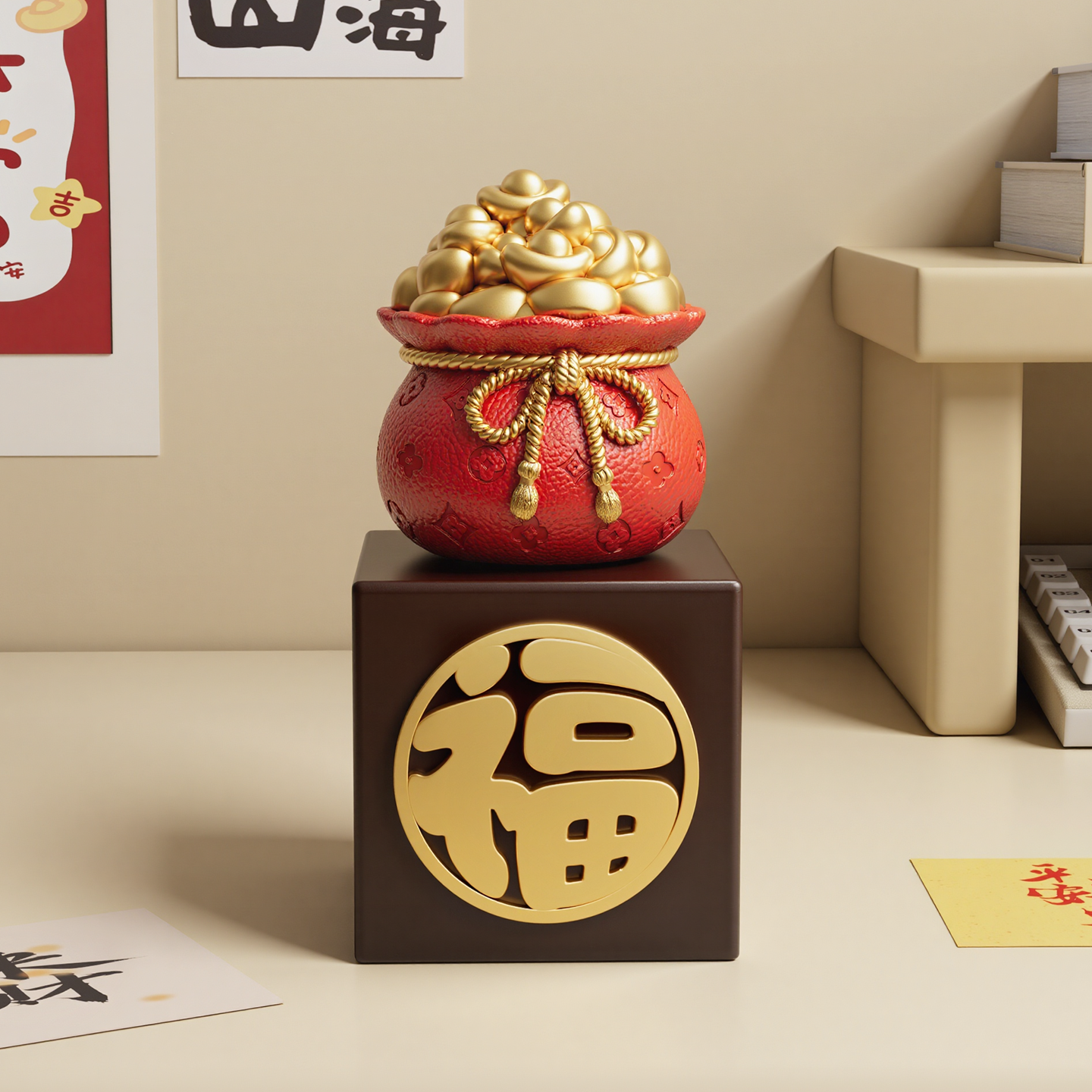 贝汉美情绪稳定神器发财招财摆件