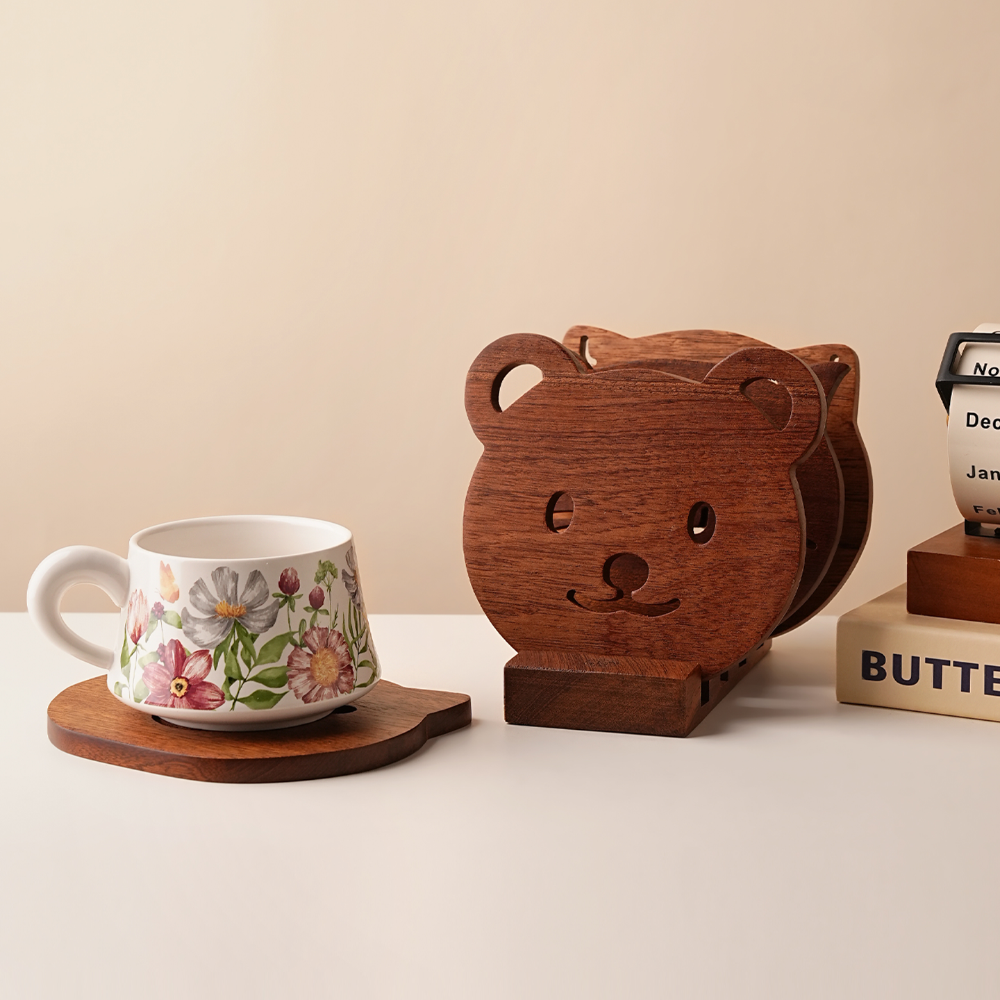 贝汉美可爱创意木质家用隔热垫