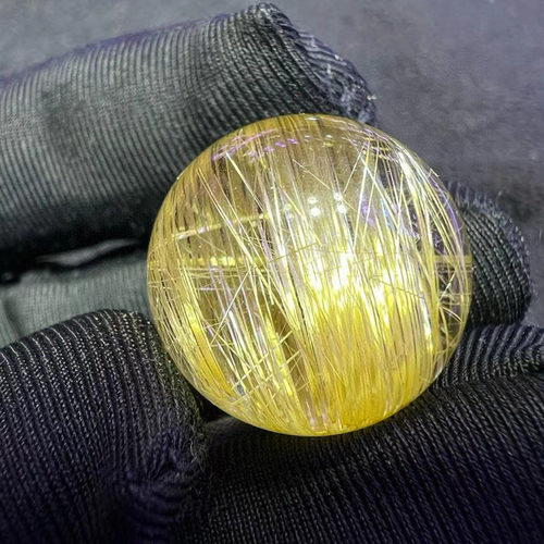 魅晶天然水晶钛晶发晶顺发单珠