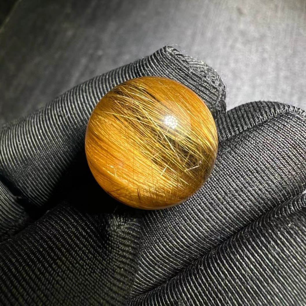 魅晶天然水晶发晶金发晶顺发单珠