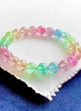 魅晶碧玺晶体通透手链