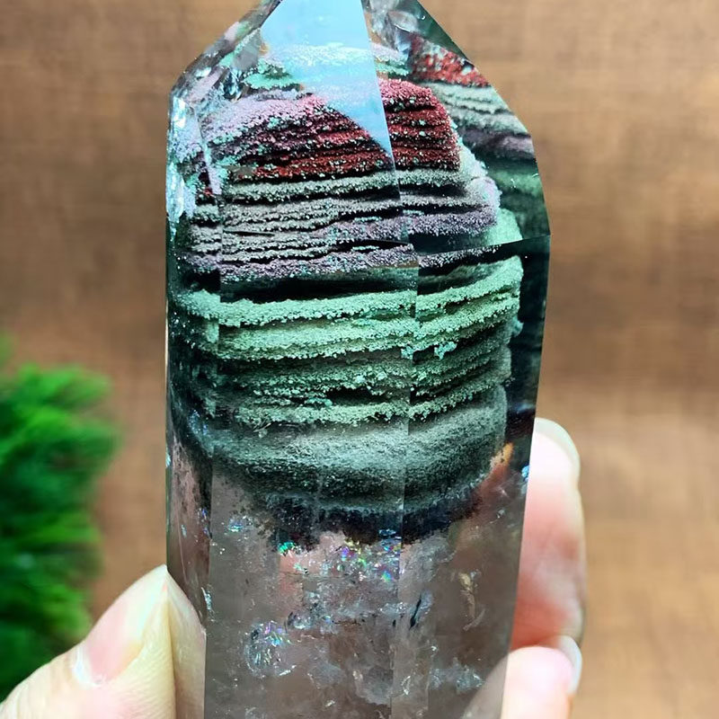 魅晶天然水晶晶体通透千层金字塔景石原石摆件
