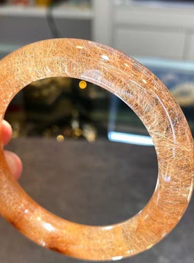 天然原矿发晶晶体通透粉发晶手镯