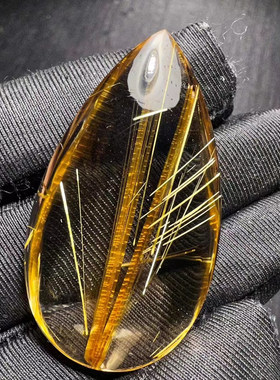 魅晶天然水晶晶体通透板钛晶水滴形板顺发裸石吊坠