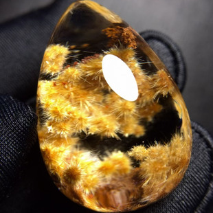 魅晶天然水晶晶体通透巴西太阳花海胆花吊坠