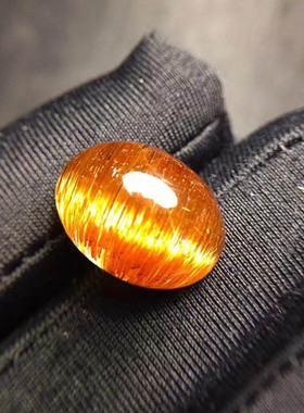 魅晶天然原矿水晶晶体通透猫眼铜发晶顺发晶戒面原石裸石