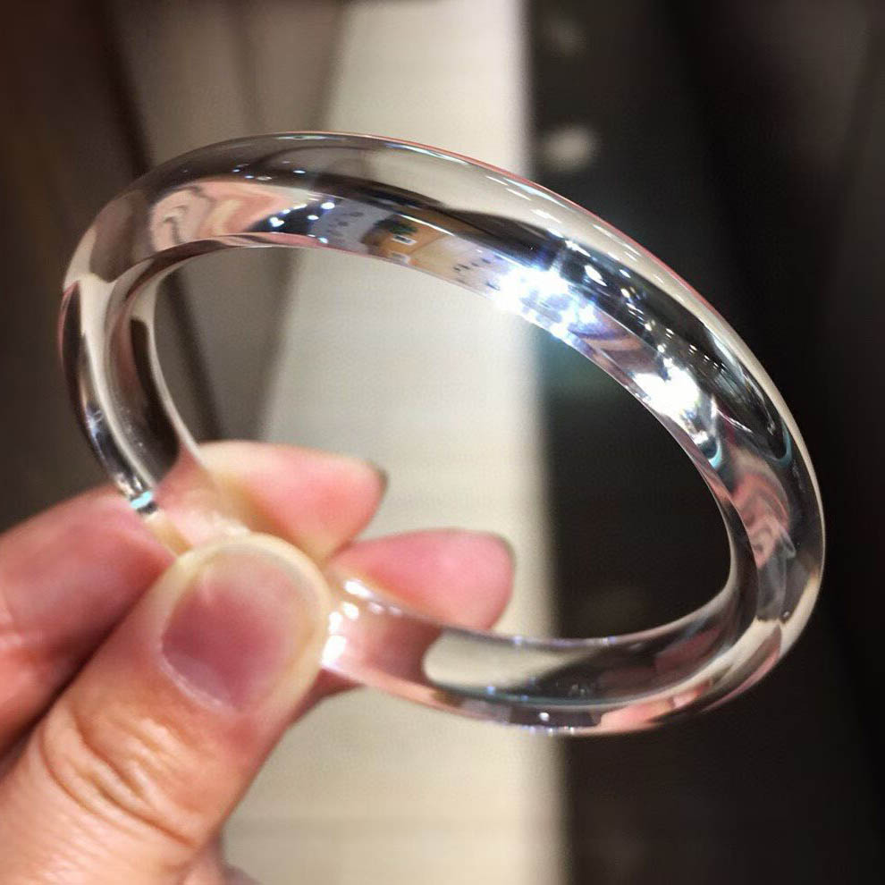 魅晶天然水晶晶体通透白水晶手镯