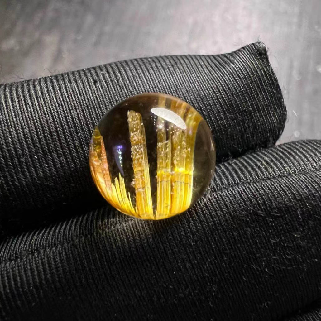 魅晶天然水晶板钛晶发晶单珠