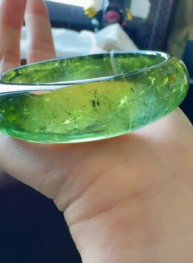 魅晶天然水晶晶体通透玻璃体碧玺贵妃手镯