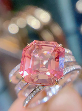 魅晶碧玺晶体通透戒指