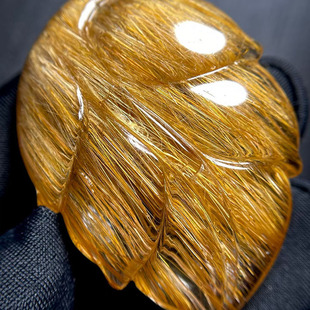 魅晶天然水晶晶体通透巴西铜顺发叶子吊坠