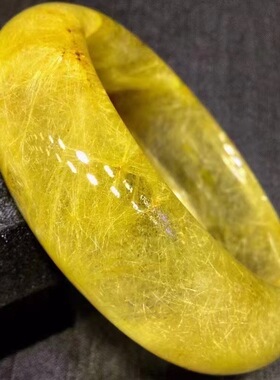 魅晶天然水晶晶体通透金发晶手镯