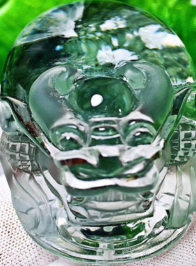 魅晶天然水晶晶体通透巴西绿幽灵聚宝盆龙龟大吊坠