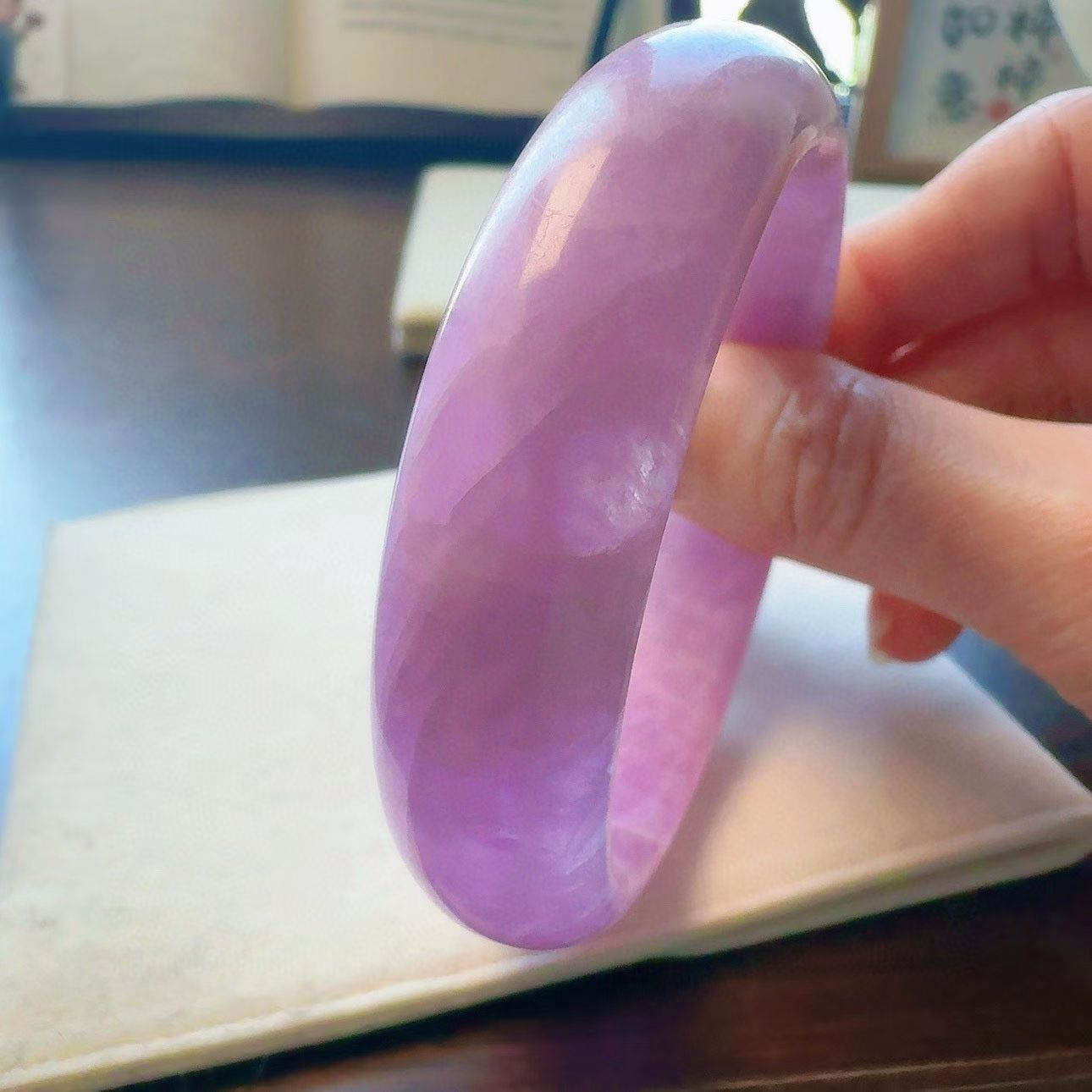 魅晶天然水晶紫锂辉碧玺手镯