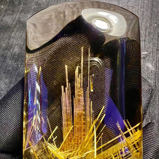 魅晶天然水晶晶体通透钛晶发晶无事牌吊坠