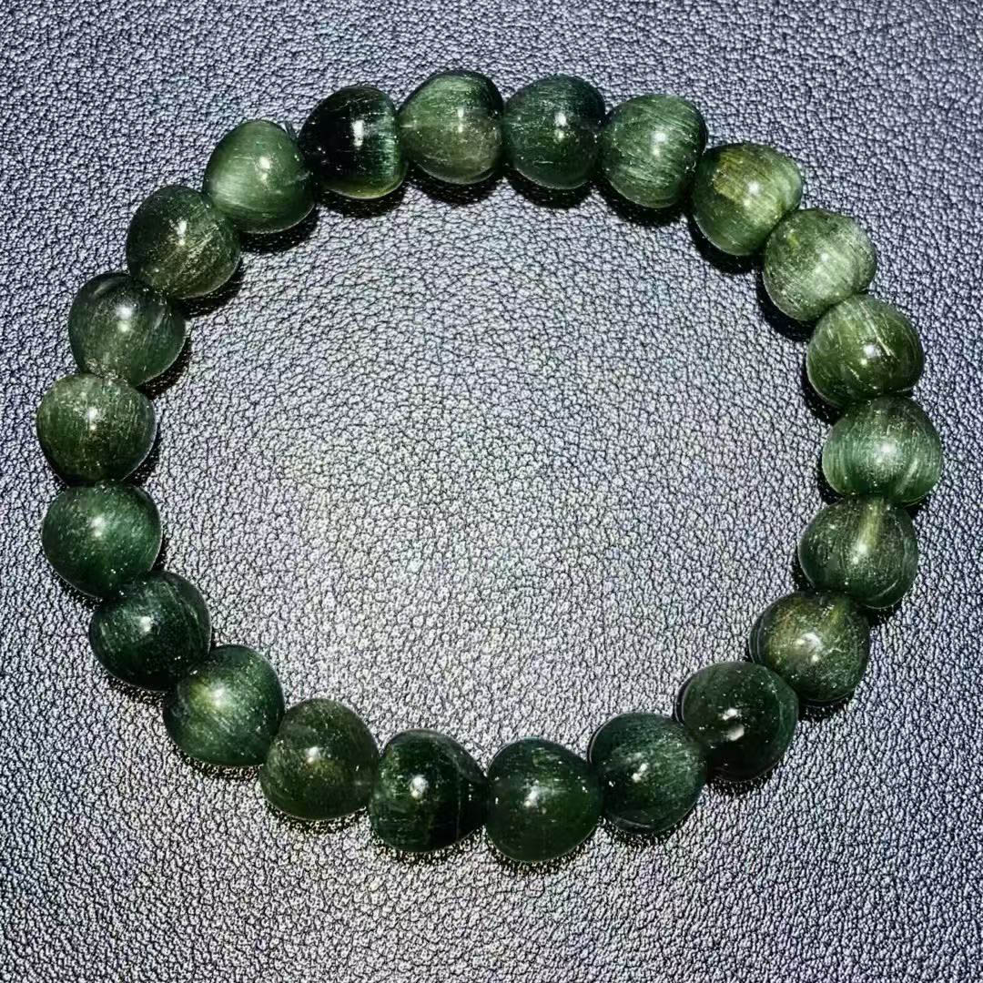 魅晶天然水晶晶体通透绿发晶手链