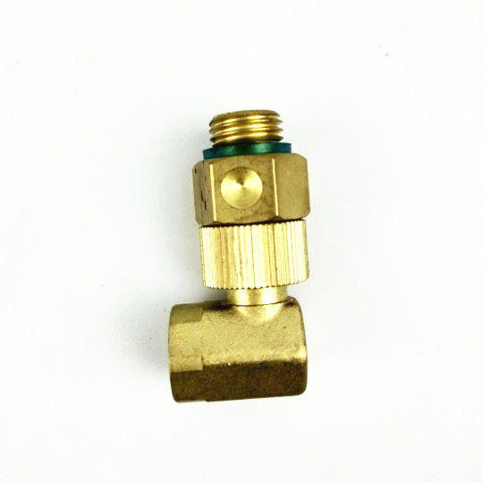 农用打药管活动90度接头，全铜M14两分活动接头铜接头车架绕管机