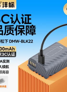 沣标DMW-BLK22电池通用BLF19E适用松下S9 DC-G9M2 DC-S5 S5M2 S5II S5II S5M2X GH6L GH5II相机GH7充电器配件